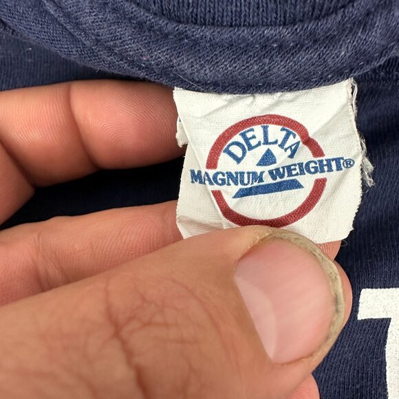 Fear The Beard Delta Medium Magnum Weight Navy Graphic T Shirt Medium 100% Cotto - Picture 4 of 6